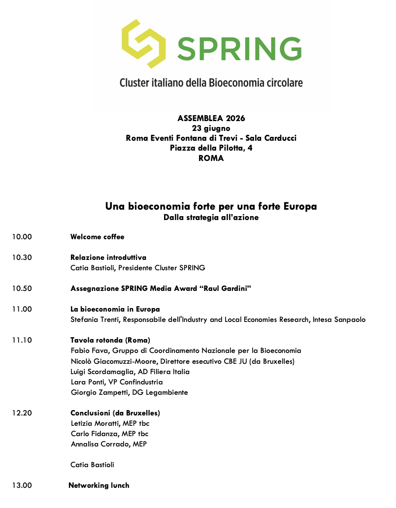Una bioeconomia forte per una forte Europa